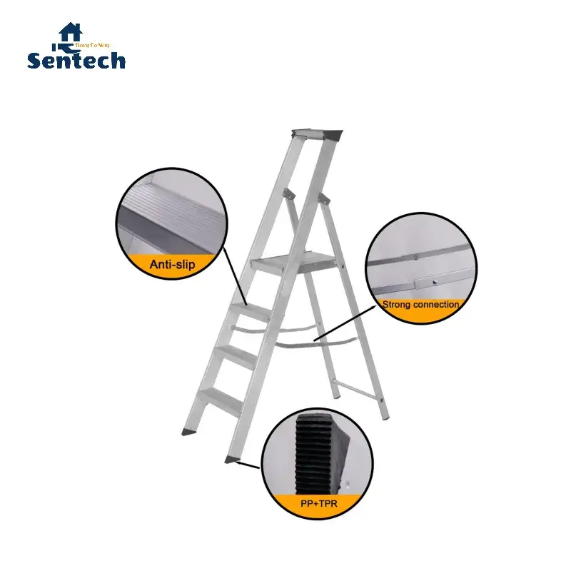 Thang nhôm gia đình 4 bước mới nhất đạt chứng nhận En131/GS