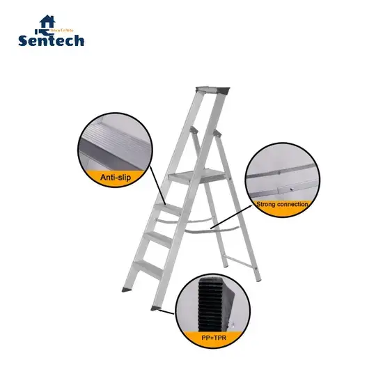 Thang nhôm gia đình 4 bước mới nhất đạt chứng nhận En131/GS