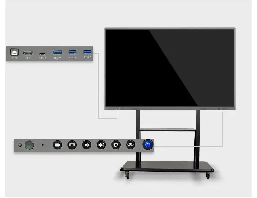Màn hình cảm ứng đa điểm Inch CVT T982 311d2 65 75 86 98 sử dụng hệ điều hành Android 11 cho mục đích giáo dục hình ảnh 14-description