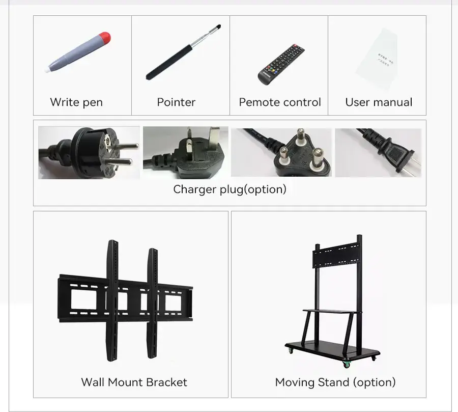 Màn hình cảm ứng đa điểm Inch CVT T982 311d2 65 75 86 98 sử dụng hệ điều hành Android 11 cho mục đích giáo dục hình ảnh 25-description