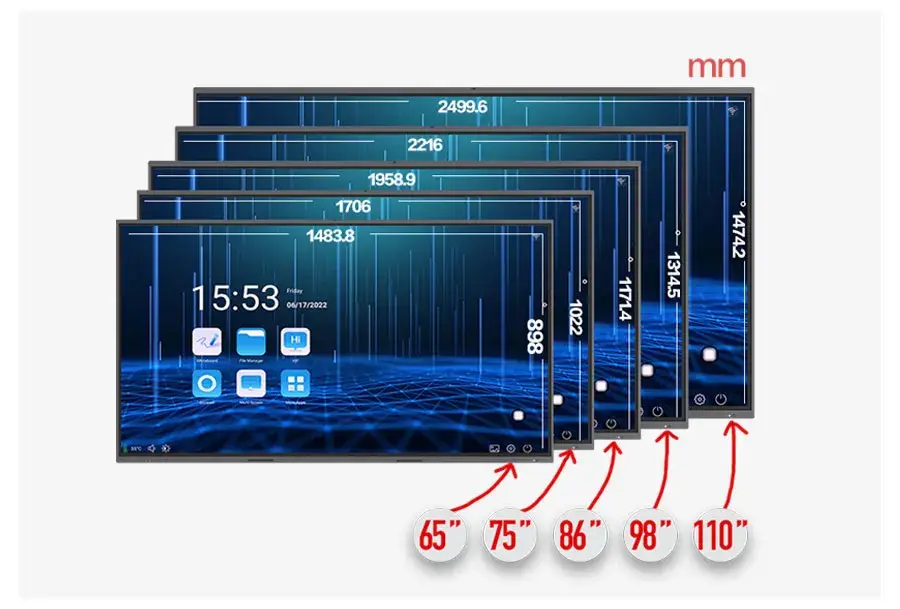 Màn hình cảm ứng đa điểm Inch CVT T982 311d2 65 75 86 98 sử dụng hệ điều hành Android 11 cho mục đích giáo dục hình ảnh 23-description