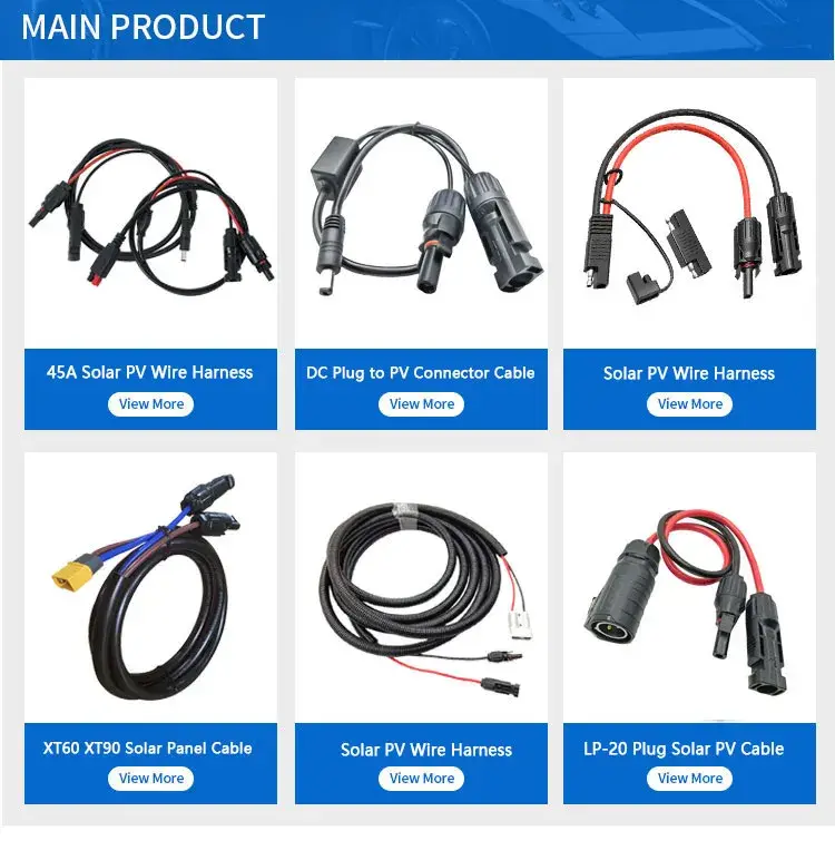 Cáp năng lượng mặt trời kết nối phích cắm DC tùy chỉnh cho hệ thống điện quang điện từ đầu nối PV hình ảnh 13-description