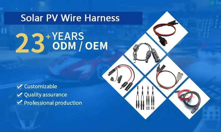 Cáp năng lượng mặt trời kết nối phích cắm DC tùy chỉnh cho hệ thống điện quang điện từ đầu nối PV hình ảnh 12-description