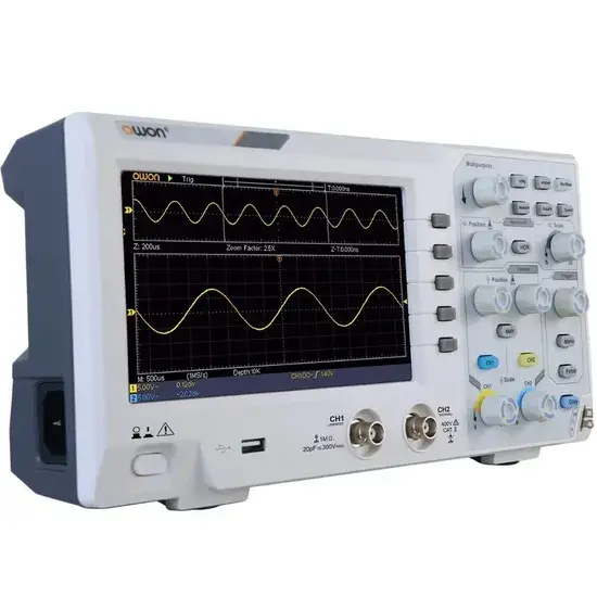 Máy hiện sóng lưu trữ kỹ thuật số OWON SDS1102 SDS1104 - Thiết bị 100MHz, tần số lấy mẫu 1GS/s, 2-/4 Kênh
