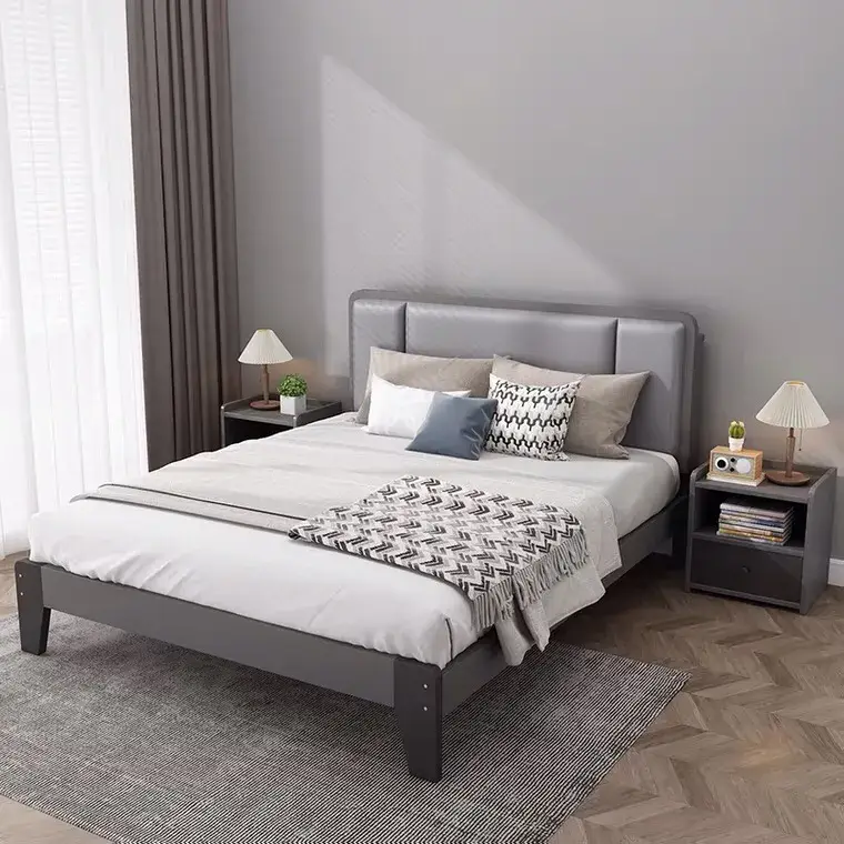 Đồ nội thất phòng ngủ khách sạn: Giường gỗ sồi chất lượng cao