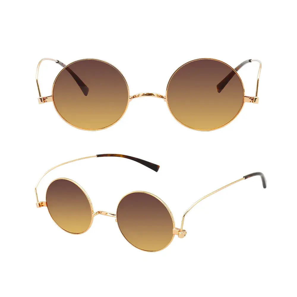 Kính Mát Tròn Unisex Chất Lượng Cao UV 400, Thiết Kế Mới Nhất Bằng Kính Thủy Tinh Nhật Bản