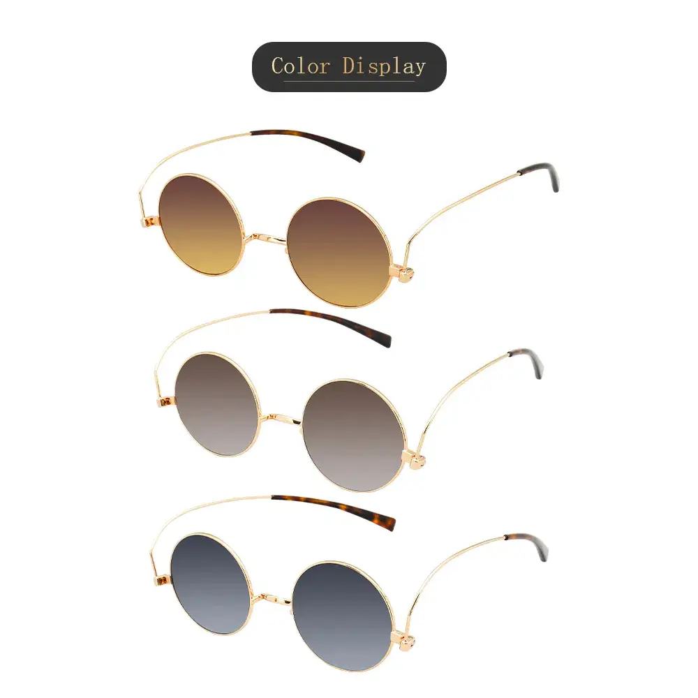 Kính Mát Tròn Unisex Chất Lượng Cao UV 400, Thiết Kế Mới Nhất Bằng Kính Thủy Tinh Nhật Bản