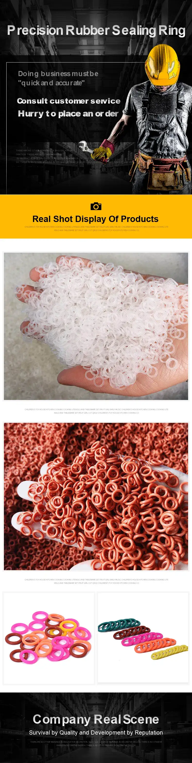 Ống đệm silicone O-Ring mạnh mẽ, độ dày 5mm, đường kính từ 15-400mm, đạt chuẩn an toàn thực phẩm hình ảnh 10-description