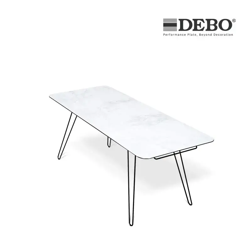 Bàn Phòng Họp Debo 14mm Chất Liệu HPL Laminate Đặc Chất