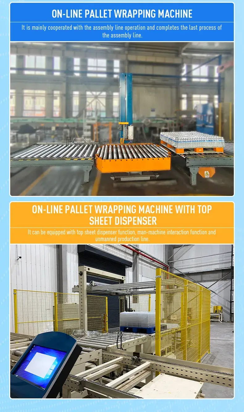 Máy quấn tự động trực tuyến với công nghệ hiện đại, giúp đóng gói sản phẩm bằng màng co một cách nhanh chóng hình ảnh 15-description