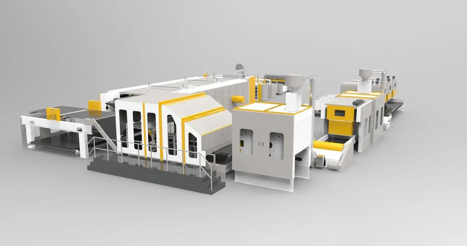 Thiết bị sản xuất địa kỹ thuật không dệt: máy mở đầu, máy mở trước và máy chính