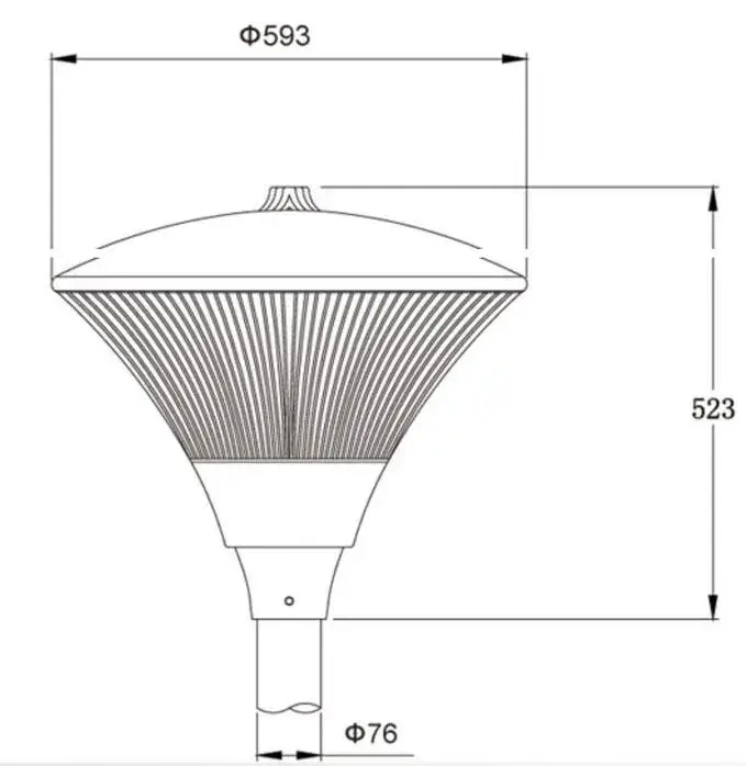 Đèn LED cột ngoại trời phù hợp sử dụng ở đường phố, quảng trường, sân, bãi đỗ xe và cột đèn đường với chứng nhận CE hình ảnh 18-description