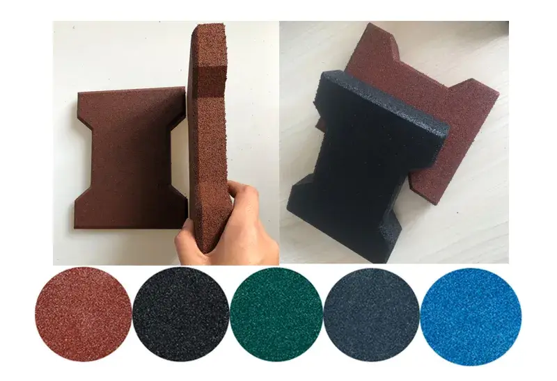 Lối đi ngoại thất thiết kế hình xương chó từ gạch cao su liên kết hình ảnh 21-description