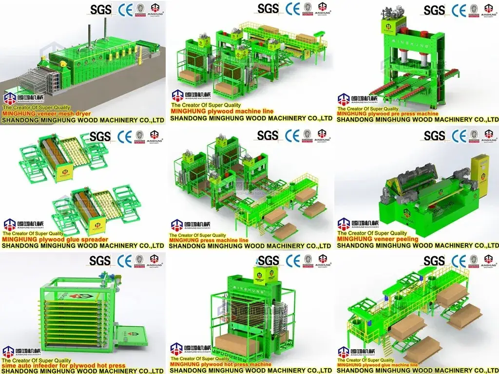 Máy sản xuất plywood: Thiết bị tự động hoàn chỉnh từ bóc vỏ gỗ đến ép nóng, ép lạnh và dán cạnh hình ảnh 28-description