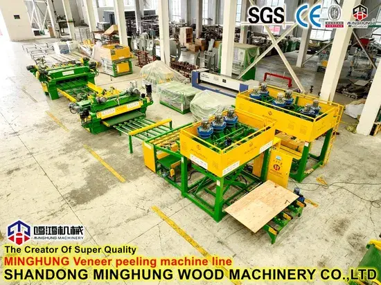 Máy sản xuất plywood: Thiết bị tự động hoàn chỉnh từ bóc vỏ gỗ đến ép nóng, ép lạnh và dán cạnh