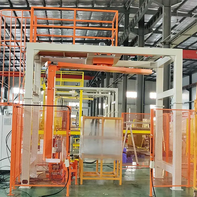 Máy quấn pallet tự động với cấu trúc điều khiển phổ biến và tính năng cánh tay xoay kéo giãn tiện lợi