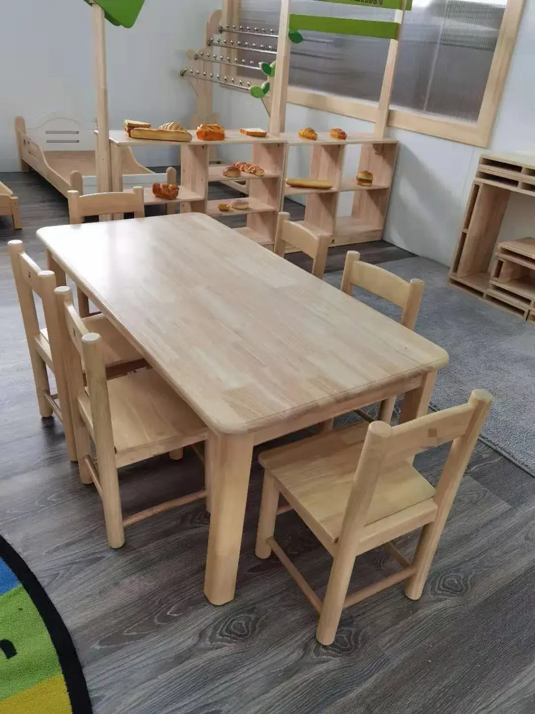 Đồ nội thất trẻ em bằng gỗ cho lớp học mẫu giáo và trường mầm non hiện đại hình ảnh 13-description