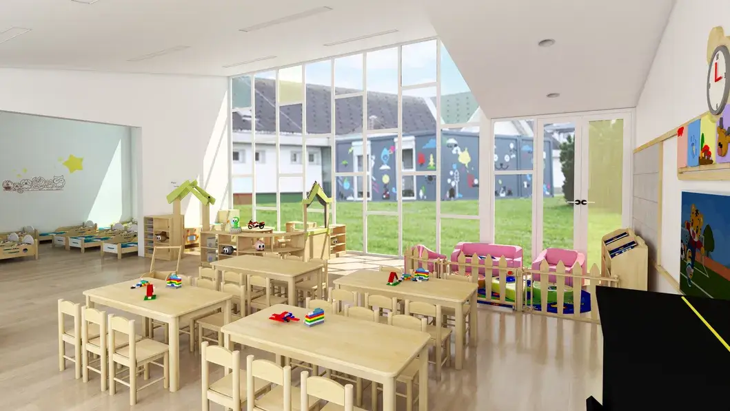 Đồ nội thất trẻ em bằng gỗ cho lớp học mẫu giáo và trường mầm non hiện đại hình ảnh 16-description