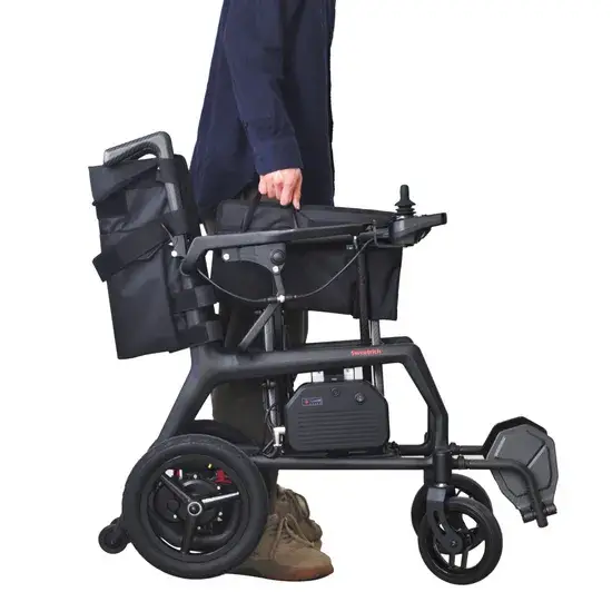 Xe lăn điện du lịch dành cho người cao tuổi, nhẹ nhàng và tiện lợi, gấp gọn, trọng lượng chỉ 13.5kgs
