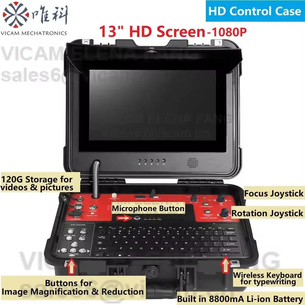 Máy quay cầm tay vệ sinh cống với màn hình 13.3 inch - Camera CCTV tiện lợi hình ảnh 13-description