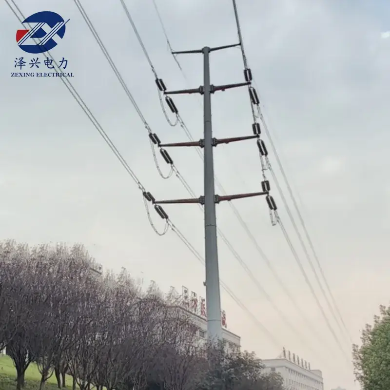 Ứng dụng cột điện thép mạ kẽm trong hệ thống truyền tải và phân phối điện