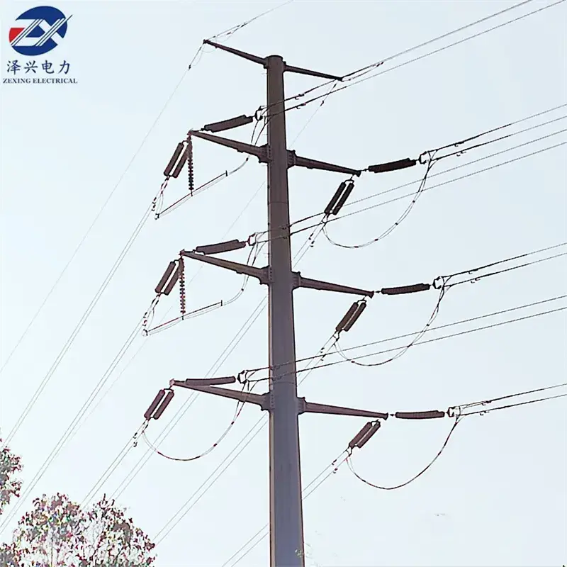 Ứng dụng cột điện thép mạ kẽm trong hệ thống truyền tải và phân phối điện