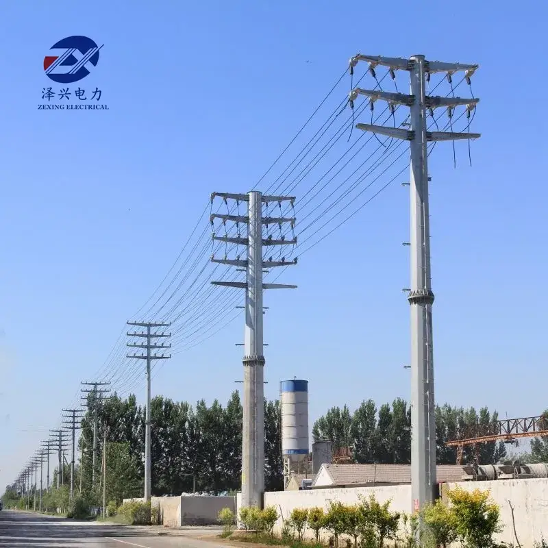 Ứng dụng cột điện thép mạ kẽm trong hệ thống truyền tải và phân phối điện