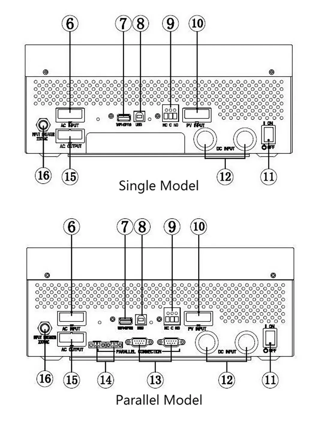 Biến tần năng lượng mặt trời cao cấp, chuyển đổi năng lượng từ DC sang AC không cần lưới điện hình ảnh 14-description