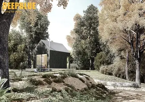 Thiết kế nhà gỗ chống bão tiện ích, lý tưởng cho kỳ nghỉ bungalow nhỏ hình ảnh 12-description