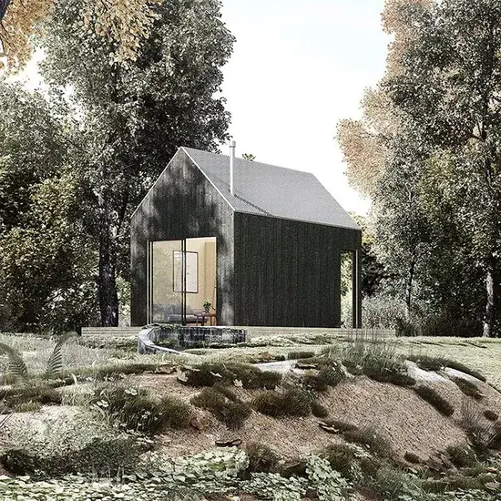 Thiết kế nhà gỗ chống bão tiện ích, lý tưởng cho kỳ nghỉ bungalow nhỏ