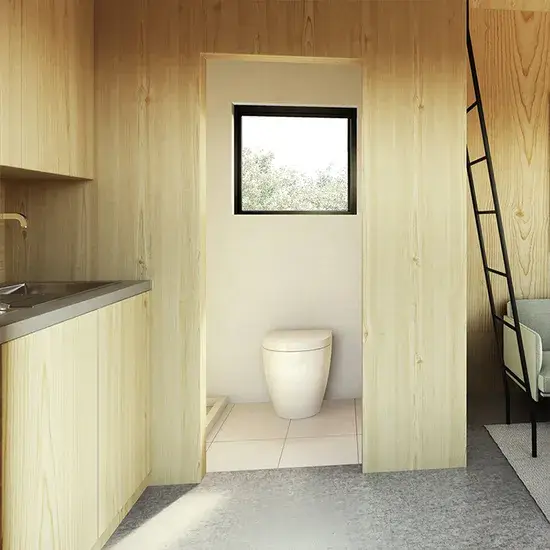 Thiết kế nhà gỗ chống bão tiện ích, lý tưởng cho kỳ nghỉ bungalow nhỏ