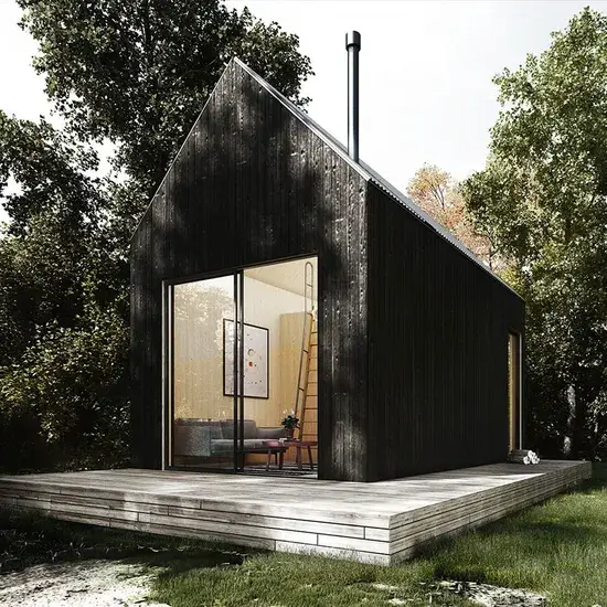 Thiết kế nhà gỗ chống bão tiện ích, lý tưởng cho kỳ nghỉ bungalow nhỏ hình ảnh 1-description