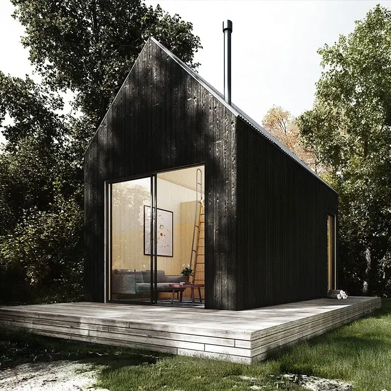 Thiết kế nhà gỗ chống bão tiện ích, lý tưởng cho kỳ nghỉ bungalow nhỏ