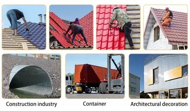 Tấm thép mái lợp sóng kẽm phủ màu sơn trước: Vật liệu xây dựng chất lượng cao hình ảnh 12-description