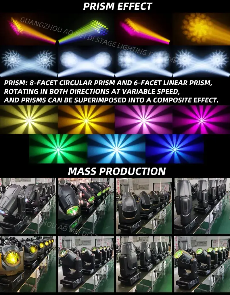 Đèn chiếu sáng sân khấu Beam dành cho DJ chuyên nghiệp và tiệc disco DMX hình ảnh 14-description
