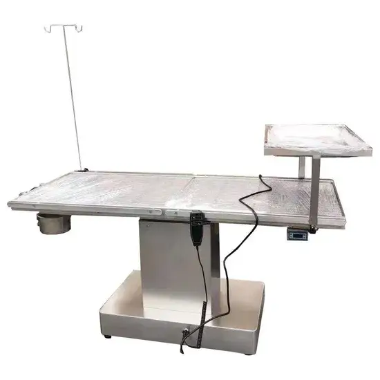 Bàn phẫu thuật thú y chất lượng cao, bàn kiểm tra nhiệt độ và bàn inox cho thú y
