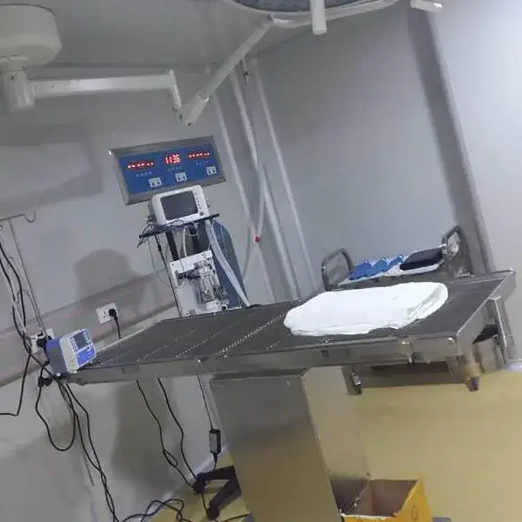 Bàn phẫu thuật thú y chất lượng cao, bàn kiểm tra nhiệt độ và bàn inox cho thú y hình ảnh 19-description