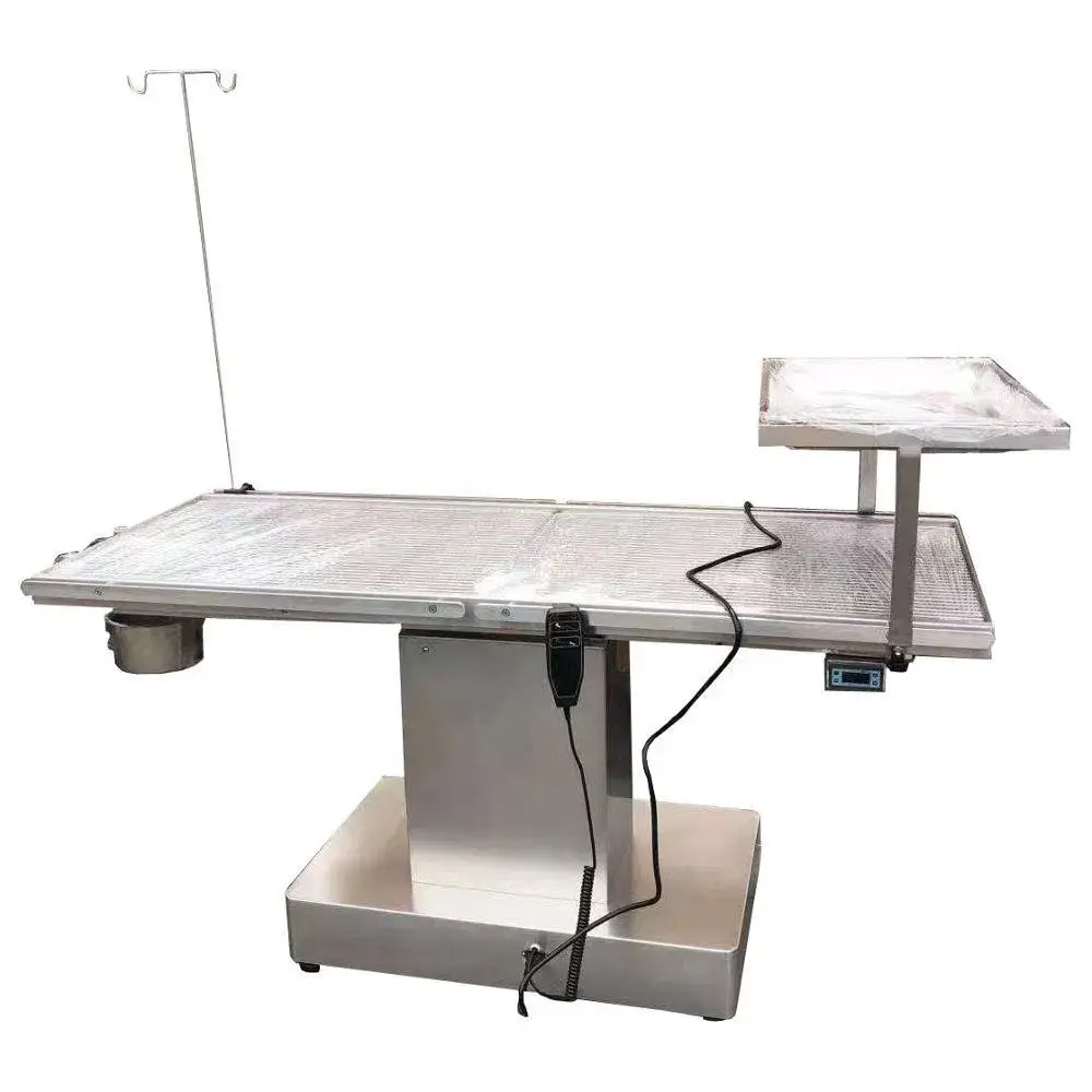 Bàn phẫu thuật thú y chất lượng cao, bàn kiểm tra nhiệt độ và bàn inox cho thú y hình ảnh 12-description