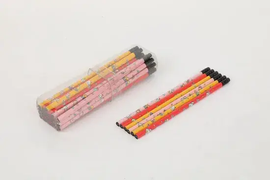 Văn phòng phẩm cho trẻ em trường học - Bút chì gỗ HB tròn với thiết kế đẹp mắt