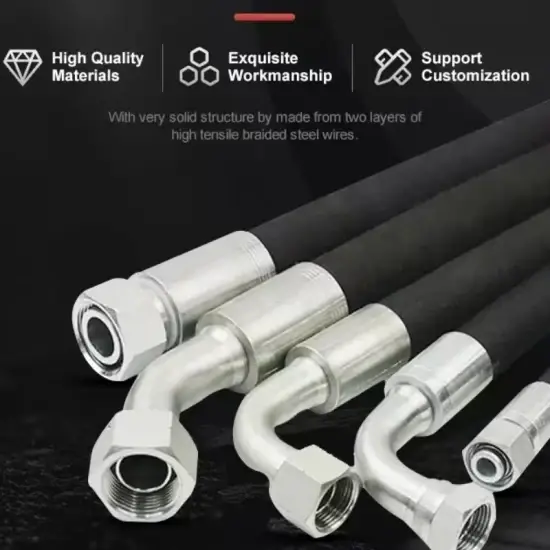 Ống cao su thủy lực R1 R2 gia cố xoắn áp lực cao - Phụ kiện Ống thủy lực Parker chất lượng hình ảnh 1-description