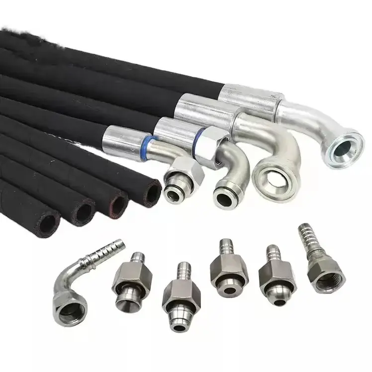 Ống cao su thủy lực R1 R2 gia cố xoắn áp lực cao - Phụ kiện Ống thủy lực Parker chất lượng