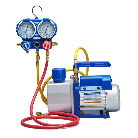 Đồng hồ đo manifold R404A được làm từ đồng, có kính quan sát
