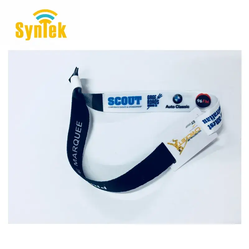 Dây đeo tay RFID dệt chất lượng cao cho sự kiện và thanh toán không dây
