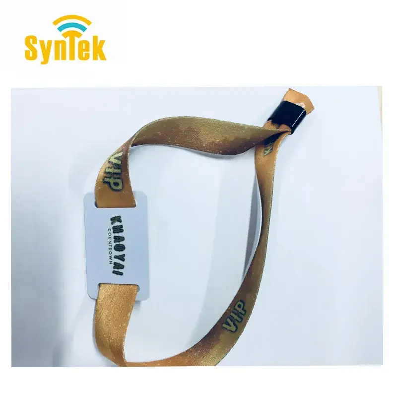 Dây đeo tay RFID dệt chất lượng cao cho sự kiện và thanh toán không dây