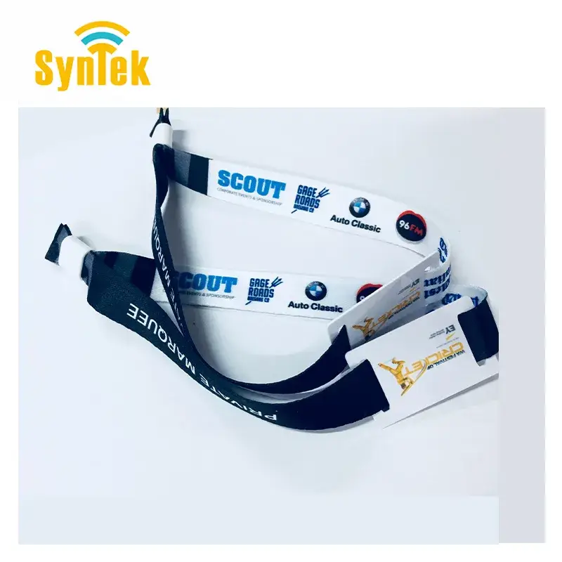 Dây đeo tay RFID dệt chất lượng cao cho sự kiện và thanh toán không dây