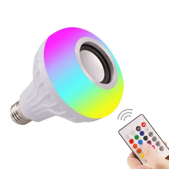 Bóng đèn LED thông minh phát nhạc với khả năng điều chỉnh đèn RGB và thay đổi màu sắc ánh sáng hình ảnh 1-description