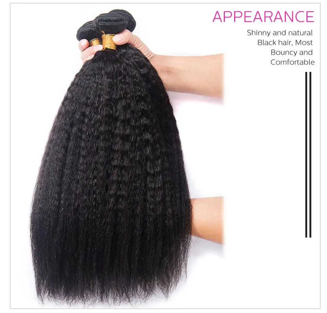 Bán Sỉ Bó Tóc Nhân Tạo Yaki Thẳng Rebecca 100% Tóc Virgin Remy Brazil và Bó Tóc Dệt Ấn Độ hình ảnh 14-description