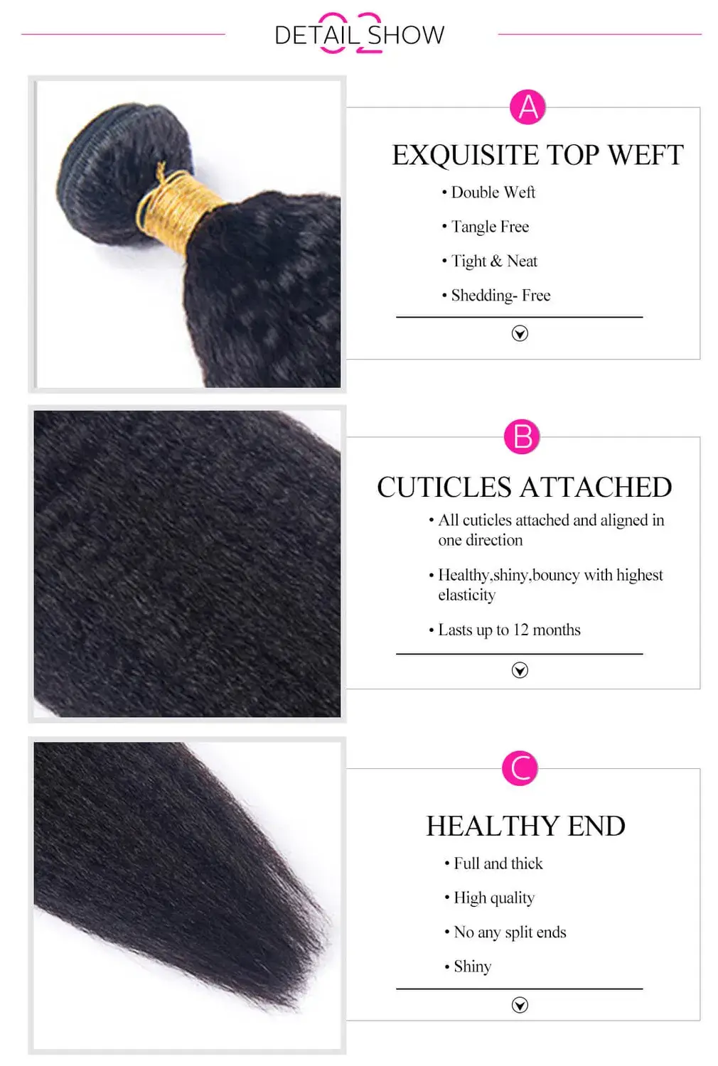 Bán Sỉ Bó Tóc Nhân Tạo Yaki Thẳng Rebecca 100% Tóc Virgin Remy Brazil và Bó Tóc Dệt Ấn Độ