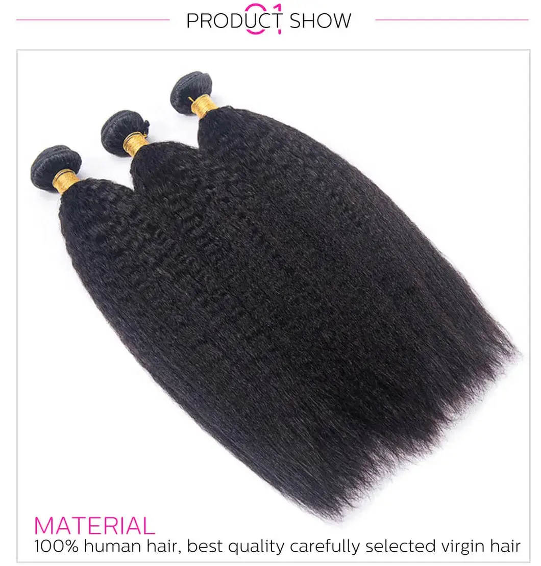 Bán Sỉ Bó Tóc Nhân Tạo Yaki Thẳng Rebecca 100% Tóc Virgin Remy Brazil và Bó Tóc Dệt Ấn Độ hình ảnh 13-description