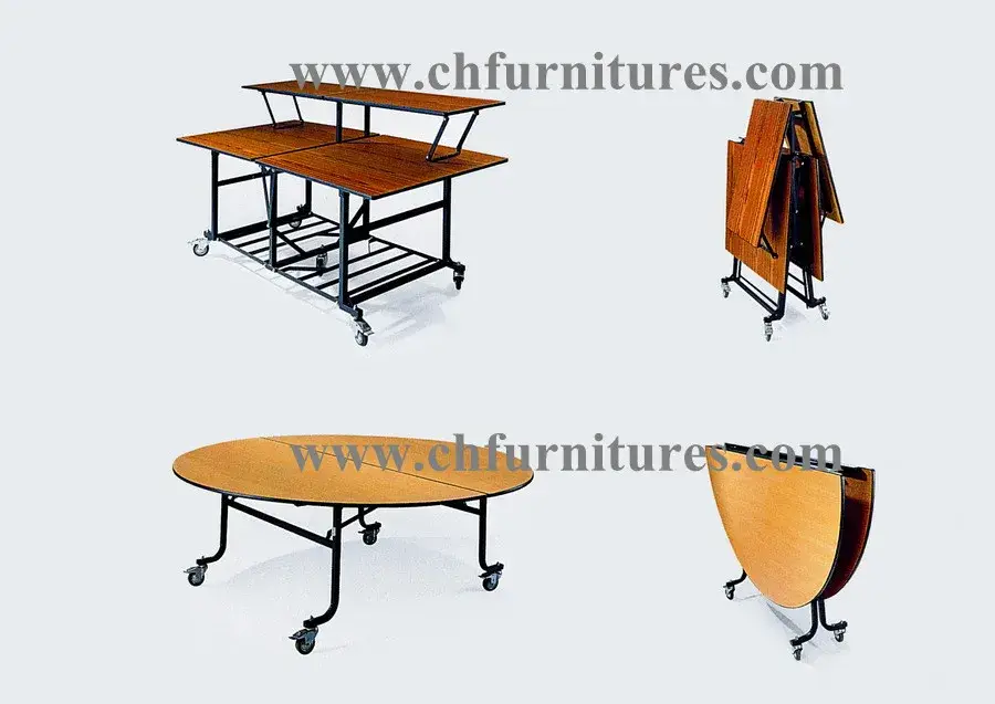 Bàn tiệc gập tròn kích thước 6FT phù hợp cho tiệc cưới và sự kiện tại khách sạn